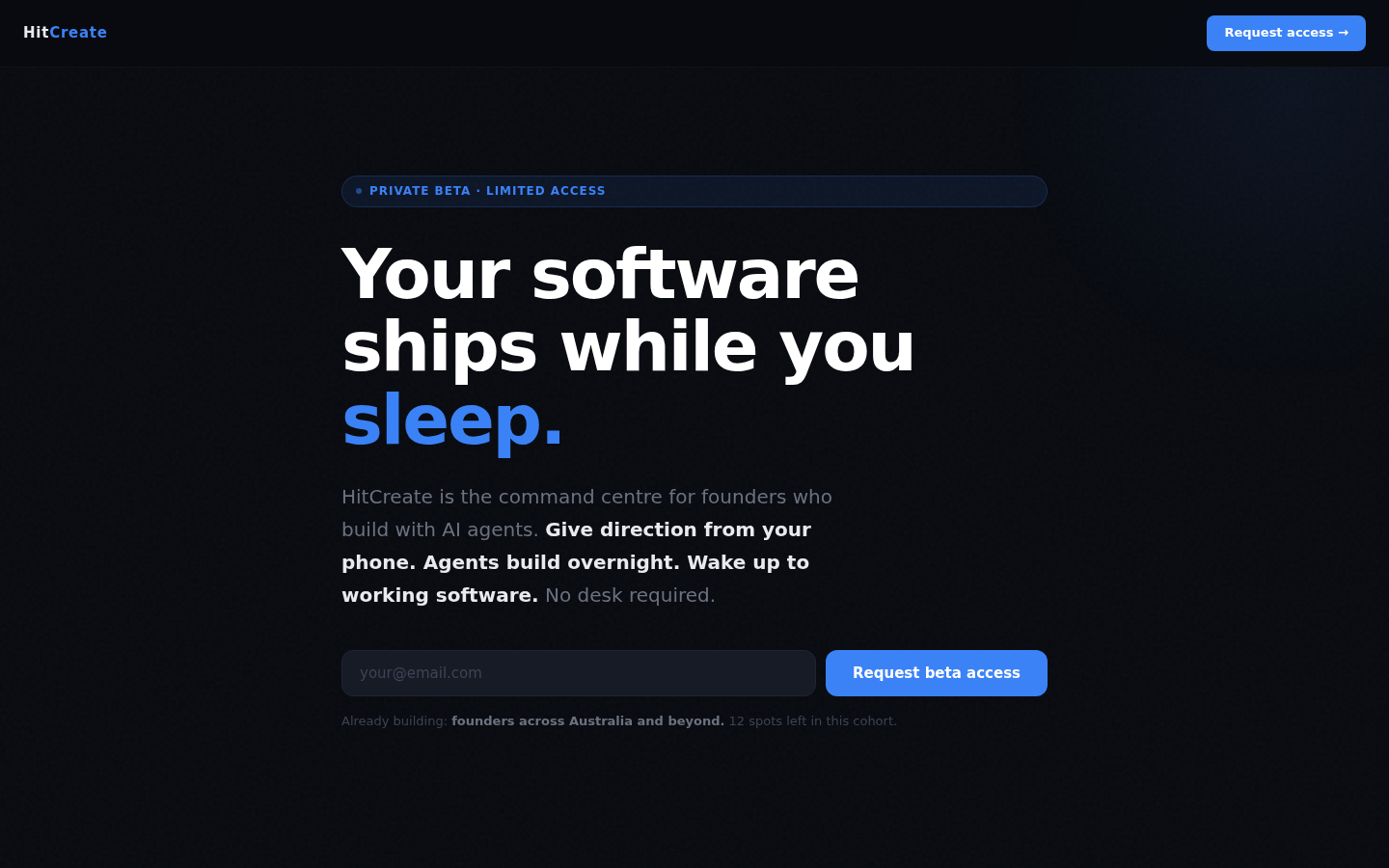HitCreate — AI command centre for founders